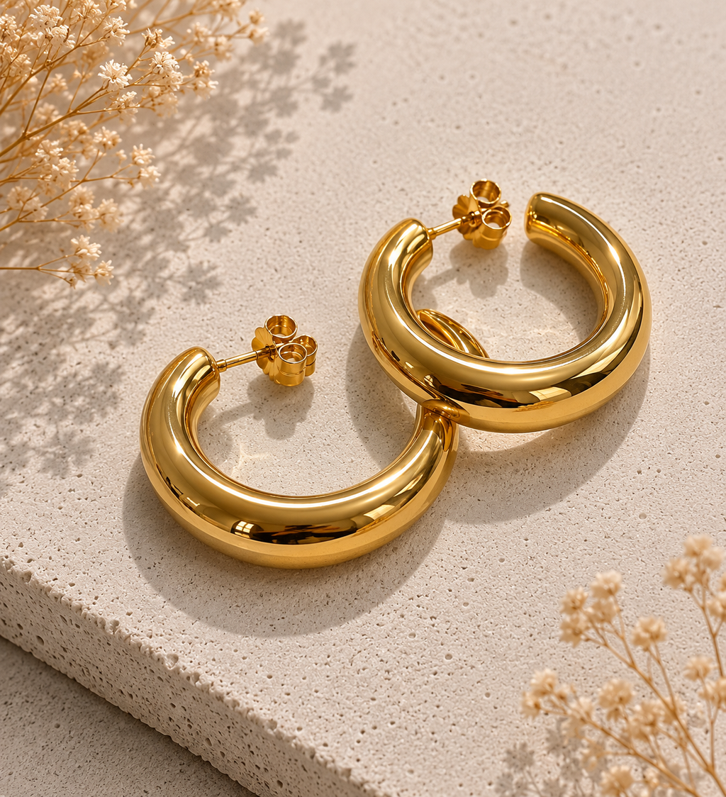 Golden Aura Hoops